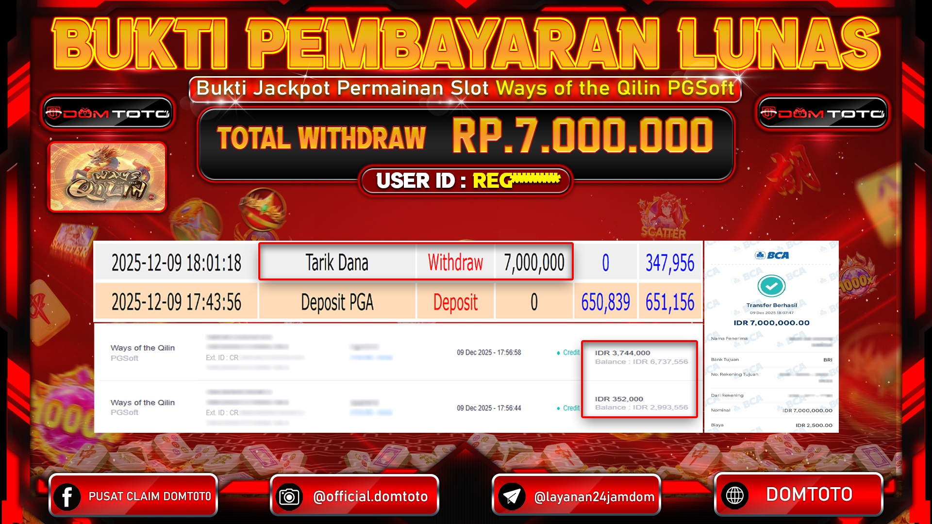 JACKPOT Slot  Permainan Slot Ways of the Qilin PGSoft 09 DECEMBER 2025